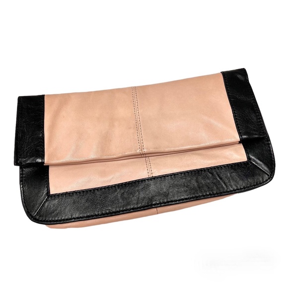 Banana Republic Handbags - Banana Republic Buttery Soft Lamb Leather Colorblock Clutch Purse